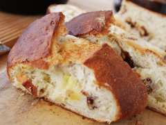 写真：香ばしい自家製パン