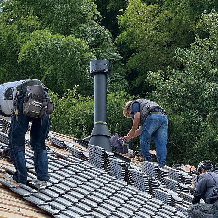 薪ストーブ煙突・フラッシング・おのストーブ